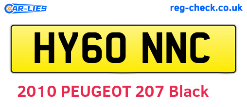 HY60NNC are the vehicle registration plates.