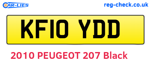 KF10YDD are the vehicle registration plates.