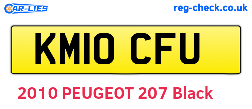 KM10CFU are the vehicle registration plates.