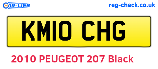 KM10CHG are the vehicle registration plates.