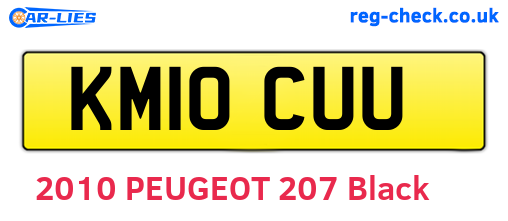 KM10CUU are the vehicle registration plates.
