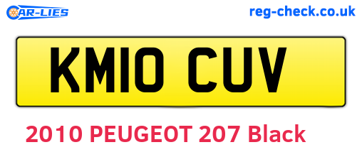 KM10CUV are the vehicle registration plates.