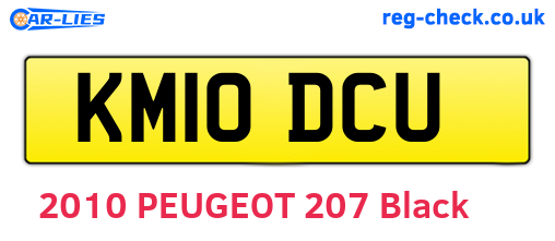 KM10DCU are the vehicle registration plates.