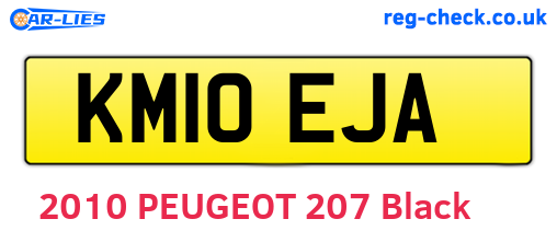 KM10EJA are the vehicle registration plates.