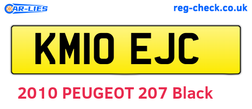KM10EJC are the vehicle registration plates.