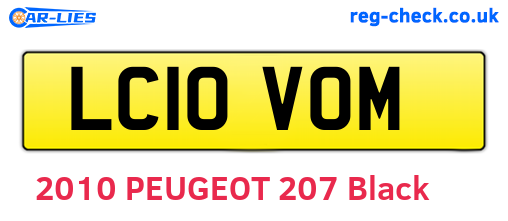 LC10VOM are the vehicle registration plates.
