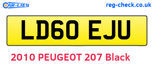 LD60EJU are the vehicle registration plates.