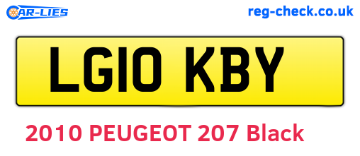 LG10KBY are the vehicle registration plates.