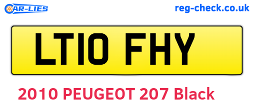 LT10FHY are the vehicle registration plates.