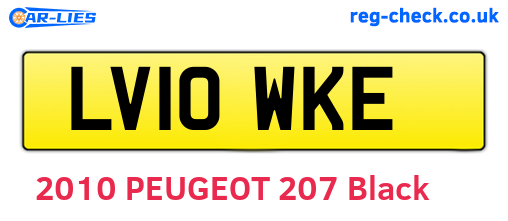 LV10WKE are the vehicle registration plates.