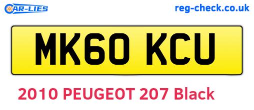 MK60KCU are the vehicle registration plates.
