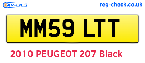 MM59LTT are the vehicle registration plates.