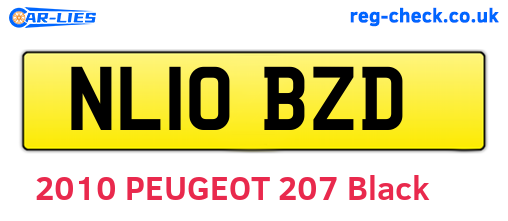NL10BZD are the vehicle registration plates.