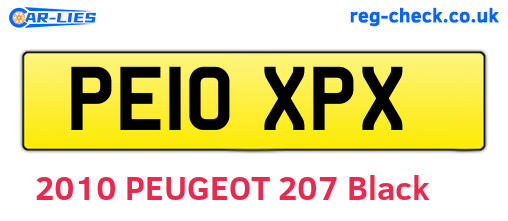 PE10XPX are the vehicle registration plates.