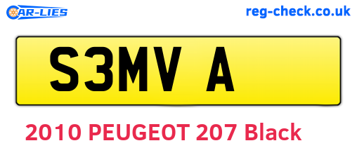 S3MVA are the vehicle registration plates.