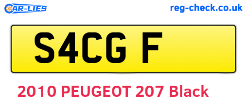 S4CGF are the vehicle registration plates.