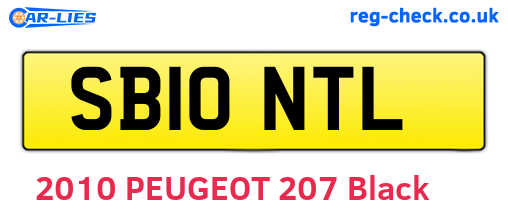 SB10NTL are the vehicle registration plates.