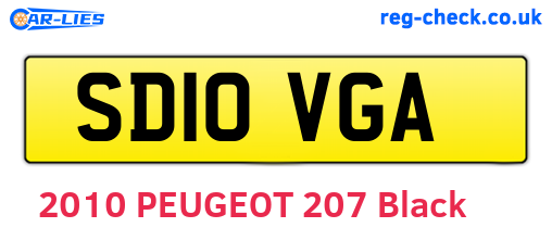 SD10VGA are the vehicle registration plates.