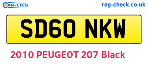SD60NKW are the vehicle registration plates.