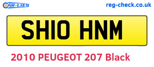 SH10HNM are the vehicle registration plates.