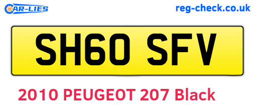 SH60SFV are the vehicle registration plates.