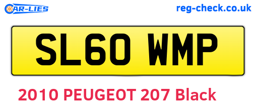 SL60WMP are the vehicle registration plates.