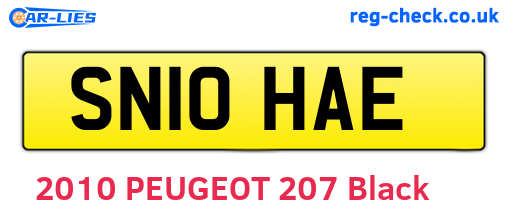 SN10HAE are the vehicle registration plates.