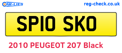 SP10SKO are the vehicle registration plates.