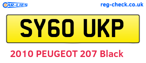 SY60UKP are the vehicle registration plates.
