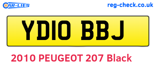 YD10BBJ are the vehicle registration plates.