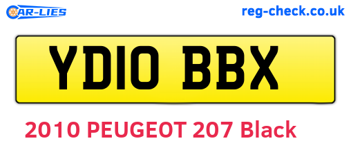 YD10BBX are the vehicle registration plates.