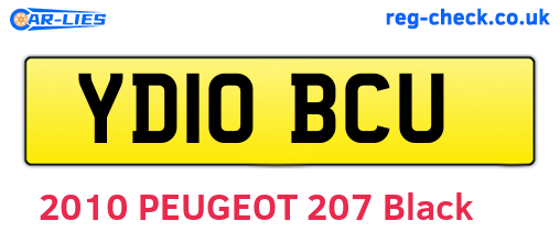 YD10BCU are the vehicle registration plates.