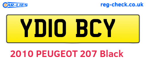 YD10BCY are the vehicle registration plates.