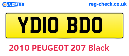 YD10BDO are the vehicle registration plates.