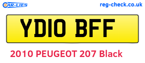 YD10BFF are the vehicle registration plates.