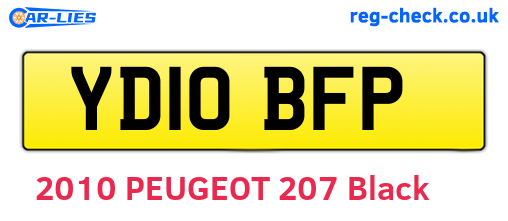 YD10BFP are the vehicle registration plates.
