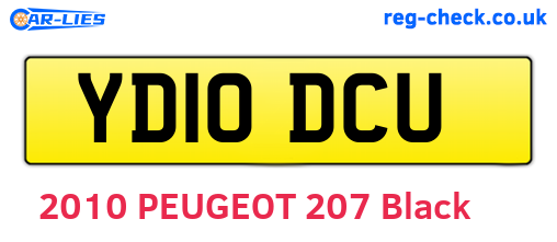 YD10DCU are the vehicle registration plates.