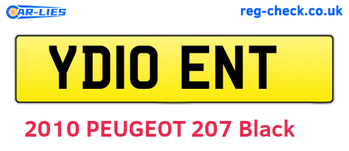 YD10ENT are the vehicle registration plates.