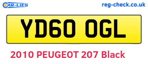 YD60OGL are the vehicle registration plates.