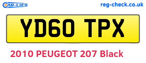 YD60TPX are the vehicle registration plates.