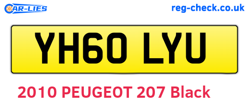 YH60LYU are the vehicle registration plates.
