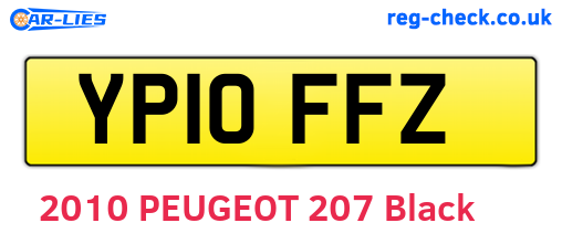 YP10FFZ are the vehicle registration plates.