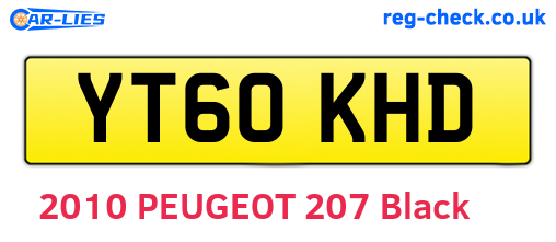 YT60KHD are the vehicle registration plates.