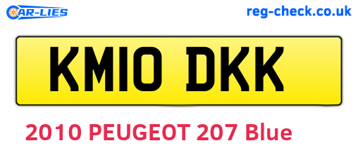 KM10DKK are the vehicle registration plates.