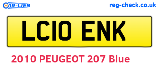 LC10ENK are the vehicle registration plates.