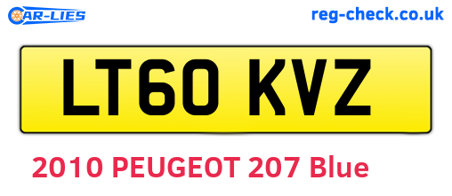 LT60KVZ are the vehicle registration plates.