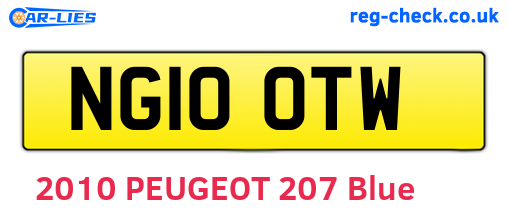 NG10OTW are the vehicle registration plates.
