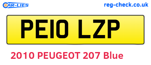 PE10LZP are the vehicle registration plates.