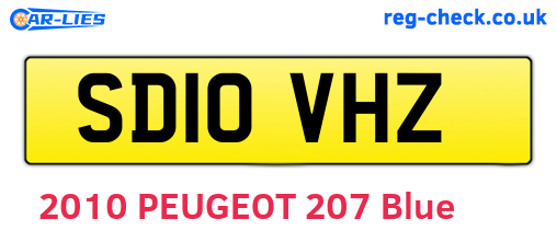 SD10VHZ are the vehicle registration plates.