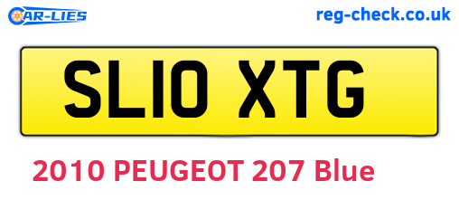 SL10XTG are the vehicle registration plates.